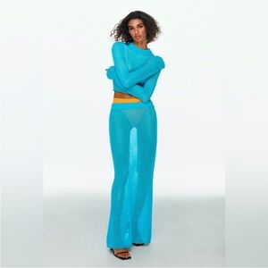 ZARA viscose blend set of maxi skirt and cropped sweater